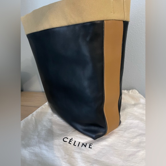 CELINE Runway Band Twisted Cabas Knot Bucket Tote Bag- Phoebe Philo Hobo Bag - Picture 13 of 15